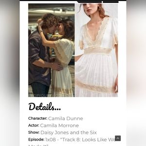 Boho White Maxi dress with v neck detail.